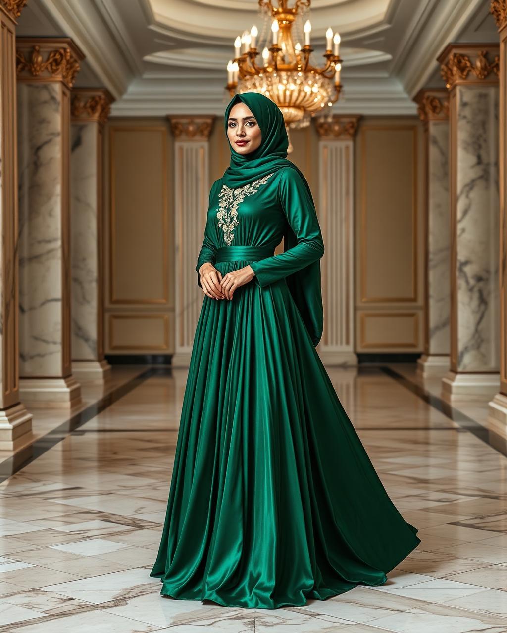 Emerald Silk Maxi