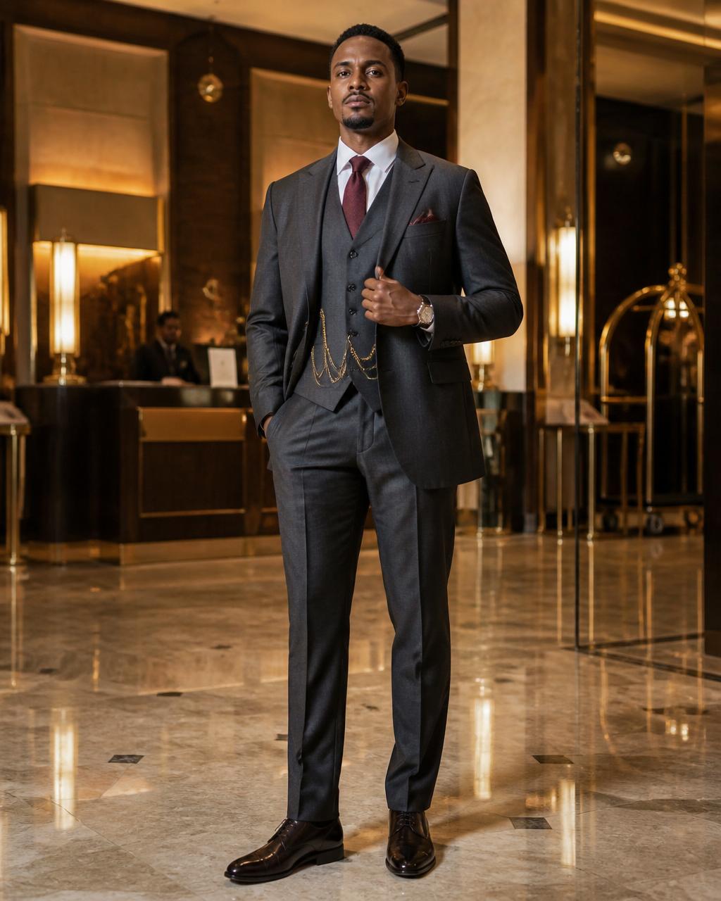 The Charcoal Three-Piece